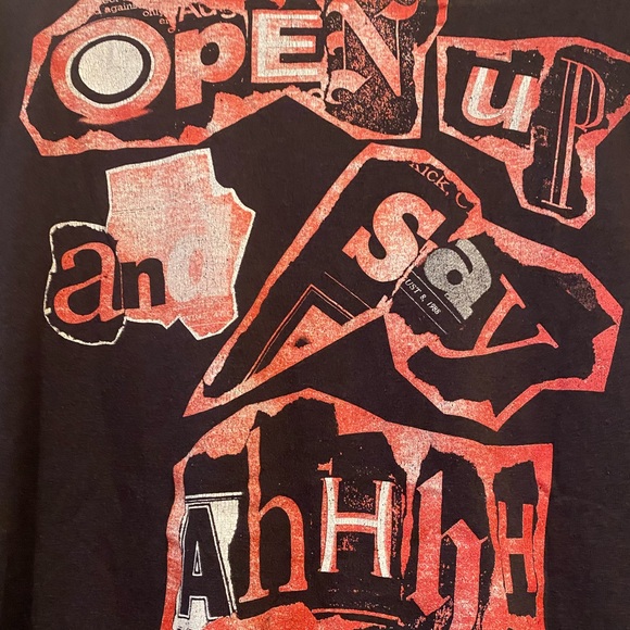 Vintage 1988 Poison Open Up and Say Ahh Custom Altered Hair Metal Tee - Picture 4 of 5